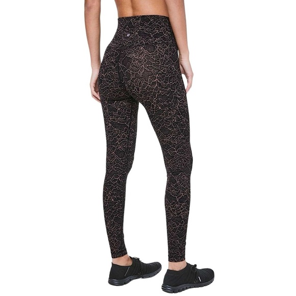LULULEMON Align Full Length 28” Leggings in Lacescape Spanish Rose Black - Picture 2 of 11